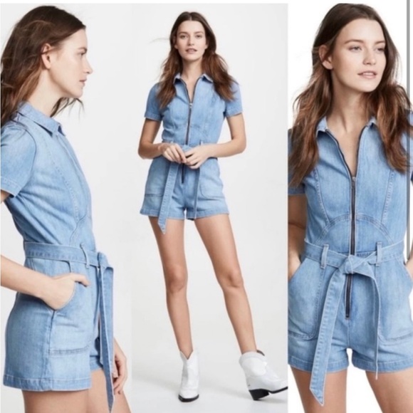 Alice and Olivia Denim Romper - Picture 2 of 9